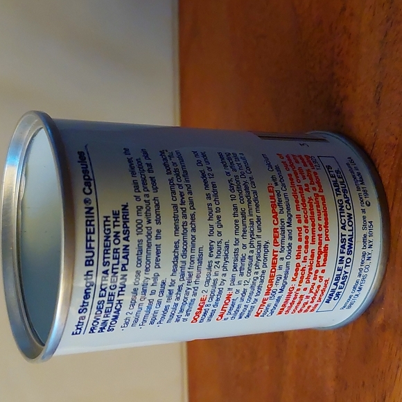 Vintage Extra Strength Bufferin Can - Picture 2 of 6
